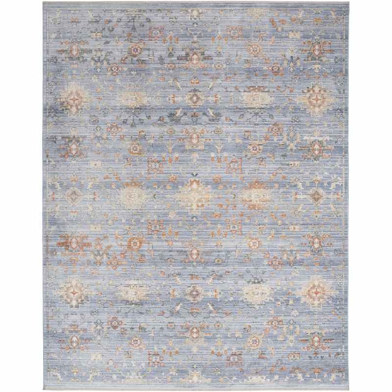 Elegant Heirlooms ELH02 Traditional Persian Rugs by Nourison in Blue Ivory