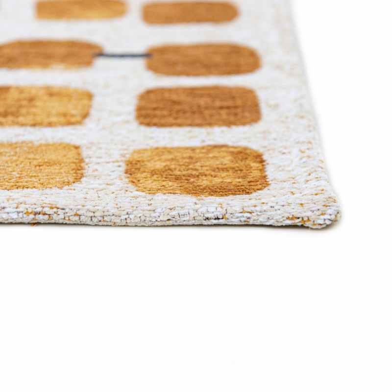 Louis De Poortere Designer Cobblestone Rugs in 9346 Peach Party