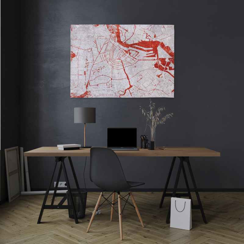 Louis De Poortere Designer Amsterdam Rugs in 9323 Orange Cut