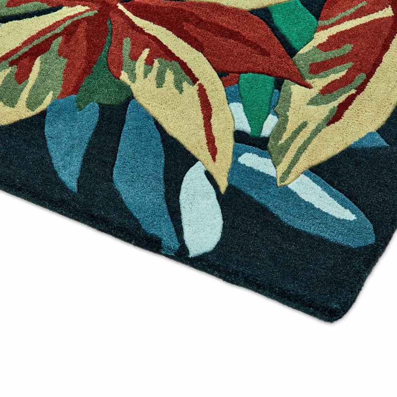 Robins Wood Wool Rug 146508 by Sanderson in Forest Green