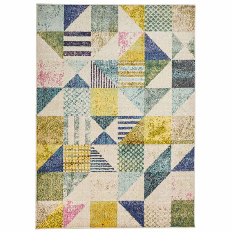 Carnaval CAR101 Geometric Rug by Concept Looms in Light Multi