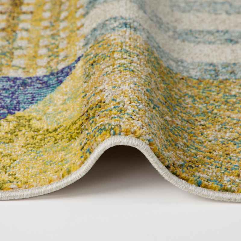 Carnaval CAR101 Geometric Runner Rug by Concept Looms in Light Multi