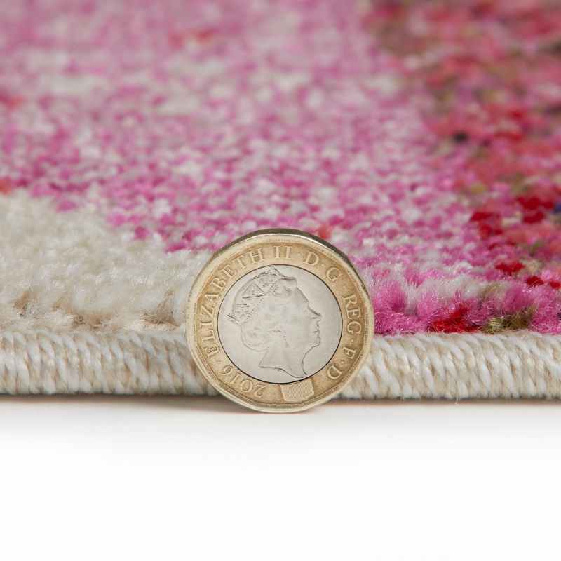 Carnaval CAR102 Geometric Runner Rug by Concept Looms in Multicolour