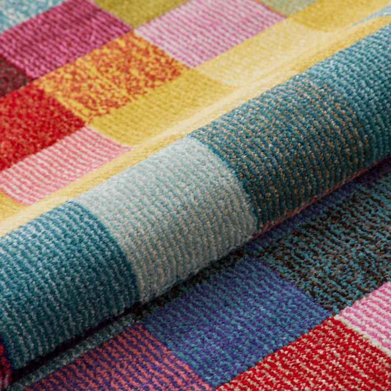 Carnaval CAR103 Geometric Runner Rug by Concept Looms in Multicolour