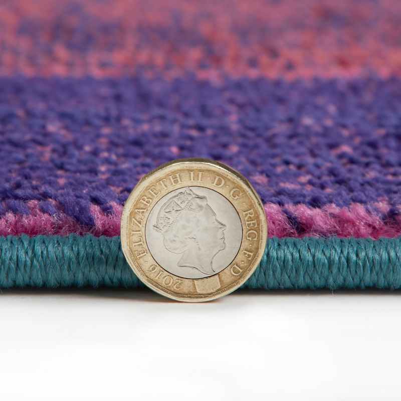 Carnaval CAR103 Geometric Runner Rug by Concept Looms in Multicolour