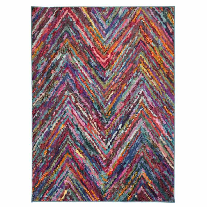 Carnaval CAR104 Chevron Rug by Concept Looms in Multicolour