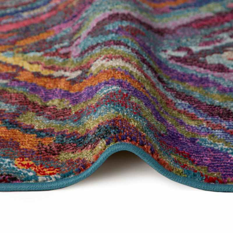 Carnaval CAR104 Chevron Runner Rug by Concept Looms in Multicolour