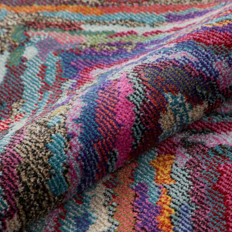 Carnaval CAR104 Chevron Runner Rug by Concept Looms in Multicolour