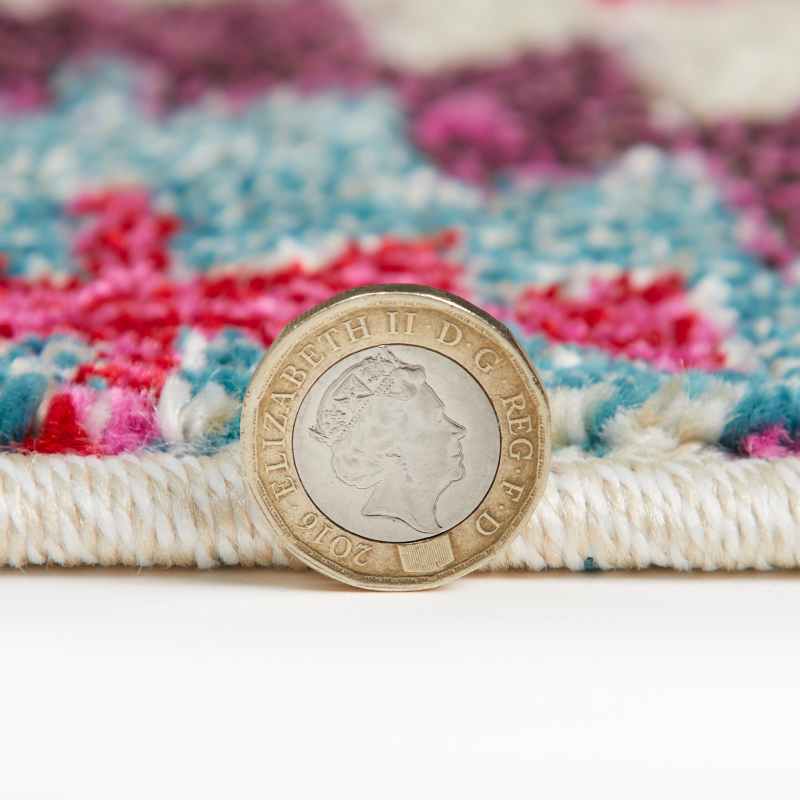 Carnaval CAR106 Geometric Rug by Concept Looms in Multicolour
