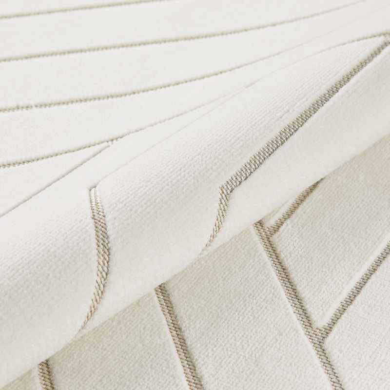 Maze MAZ101 Geometric Rug by Concept Looms in Ivory White