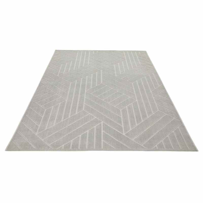 Maze MAZ102 Geometric Rug by Concept Looms in Grey