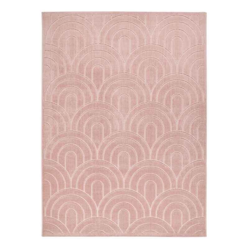 Maze MAZ103 Carved Rug by Concept Looms in Dusty Pink