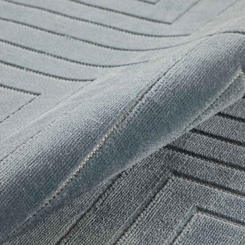 Maze MAZ104 Geometric Rug by Concept Looms in Blue