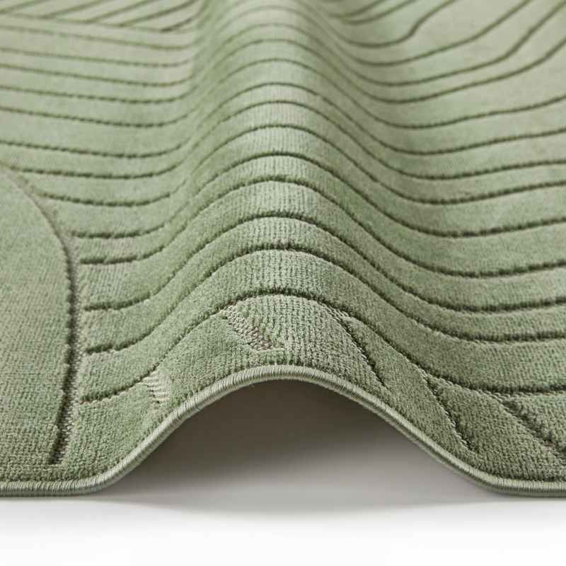 Maze MAZ105 Carved Rug by Concept Looms in Green