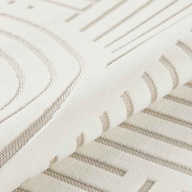 Maze MAZ106 Carved Rug by Concept Looms in Ivory White