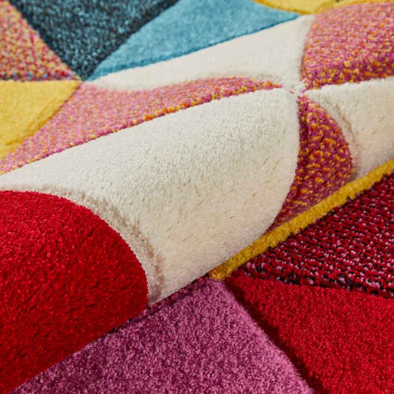 Viva VIV103 Geometric Runner Rug by Concept Looms in Multi