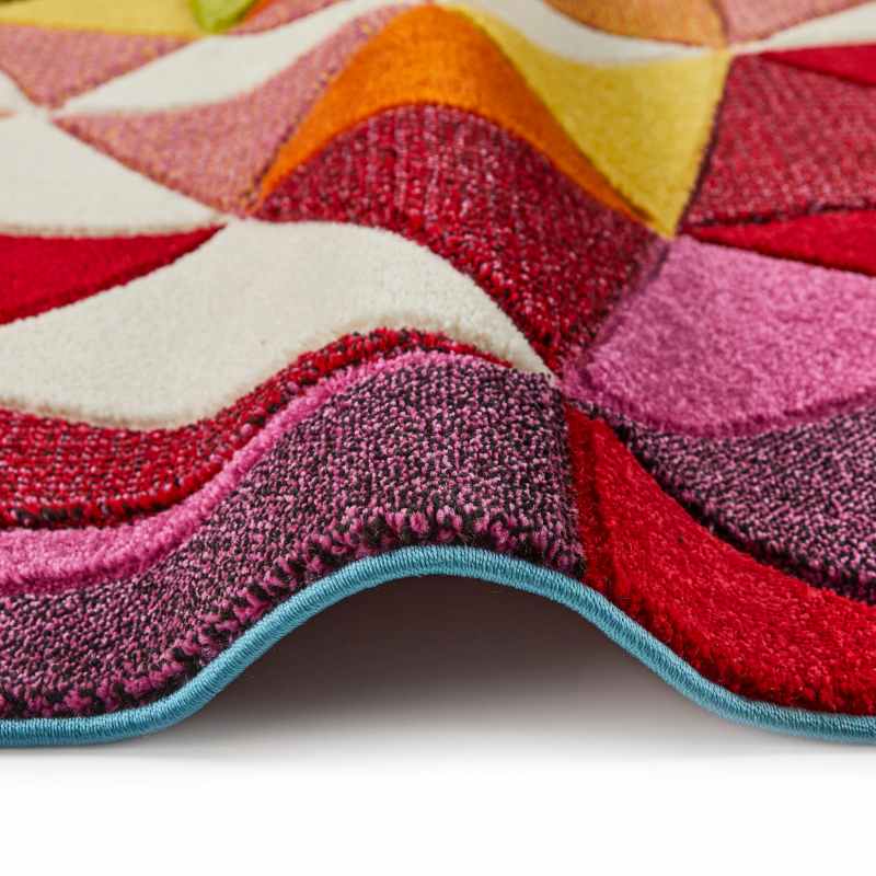 Viva VIV103 Geometric Runner Rug by Concept Looms in Multi