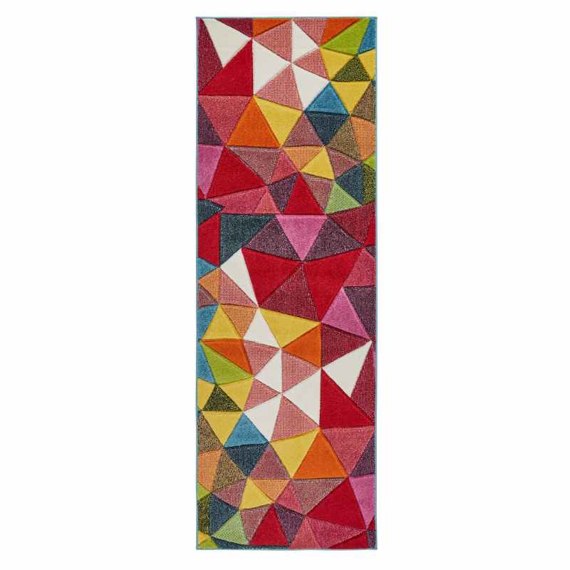Viva VIV103 Geometric Runner Rug by Concept Looms in Multi
