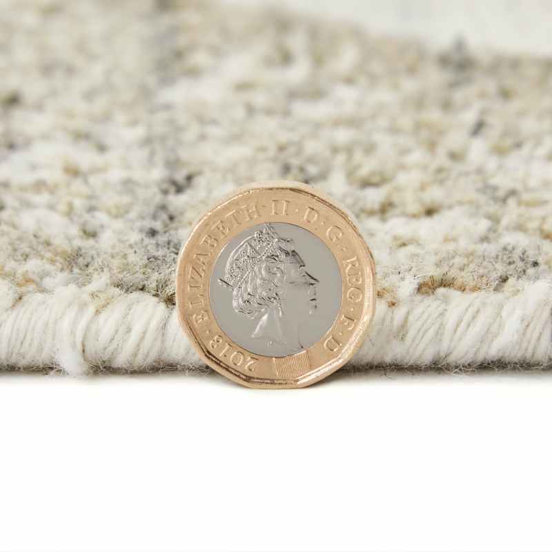 Dune DU147 Wave Wool Rugs by Concept Looms in Ivory Mink