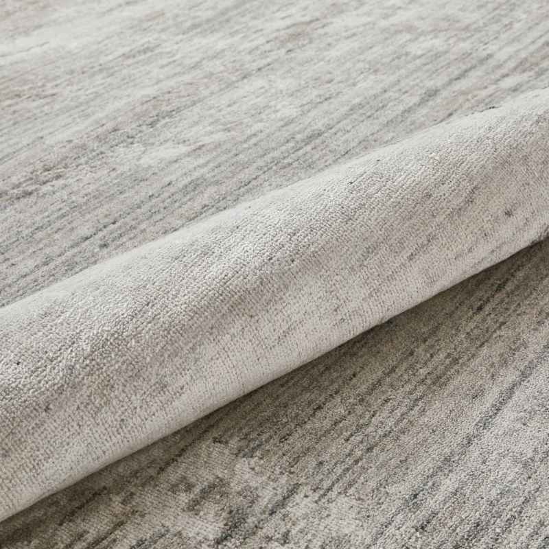 Dune DU155 Wave Wool Rugs by Concept Looms in White Light Blue