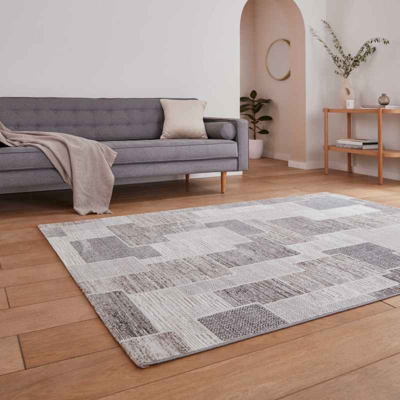 Creation 50178 Modern Geometric Rugs in Bronze Beige