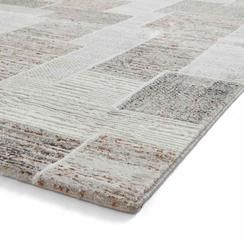 Creation 50178 Modern Geometric Rugs in Bronze Beige