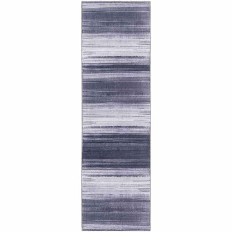 Calvin Klein LDR01 CK031 Launder Washable Runner Rugs in Grey Blue
