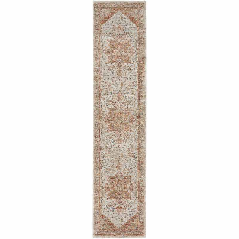 Nourison Sahar SHR06 Traditional Runner Rugs in Ivory Rust