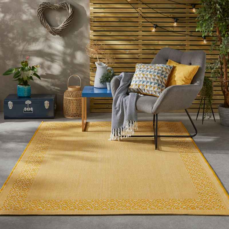 Concept Looms Terrazzo TRZ01 Indoor Outdoor Rugs in Yellow