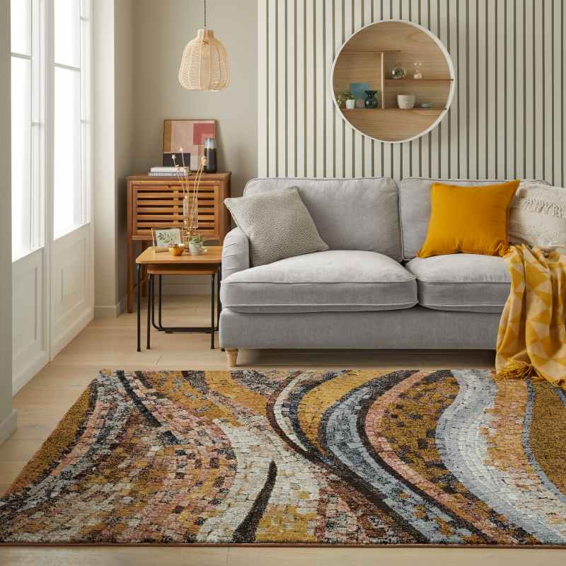 Concept Looms Amara AMA105 Marble Rugs in Bronze Brown