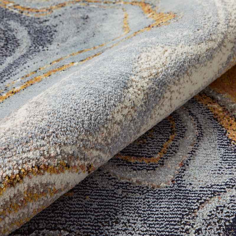Concept Looms Amara AMA107 Marble Rugs in Blue Bronze