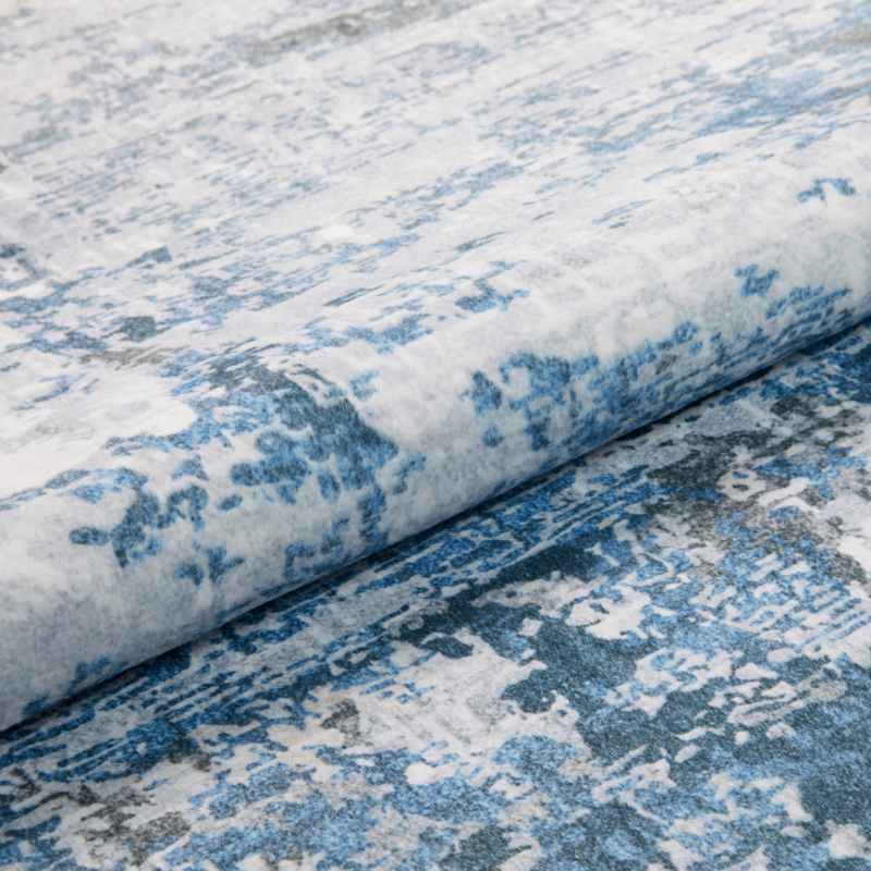 Concept Looms Lux Washable LUX07 Rugs in Ivory Blue