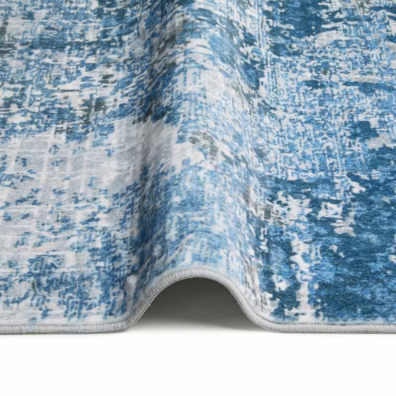 Concept Looms Lux Washable LUX07 Rugs in Ivory Blue