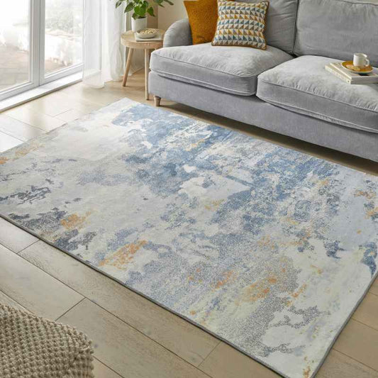 Concept Looms Lux Washable LUX10 Rugs in Grey Yellow