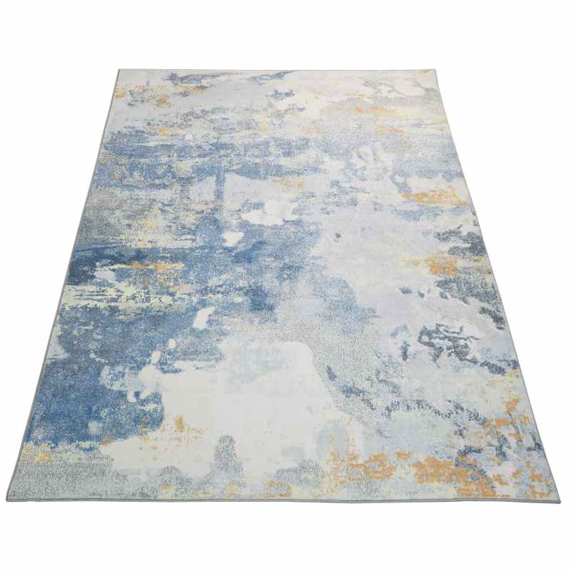 Concept Looms Lux Washable LUX10 Rugs in Grey Yellow