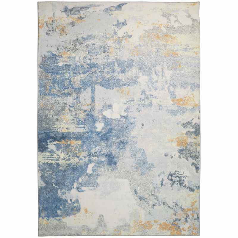 Concept Looms Lux Washable LUX10 Rugs in Grey Yellow