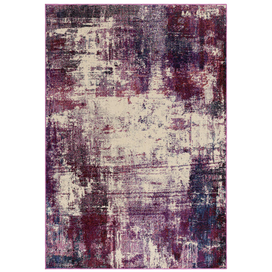 Colores Cloud Magenta Distressed Rugs in CO08 Purple