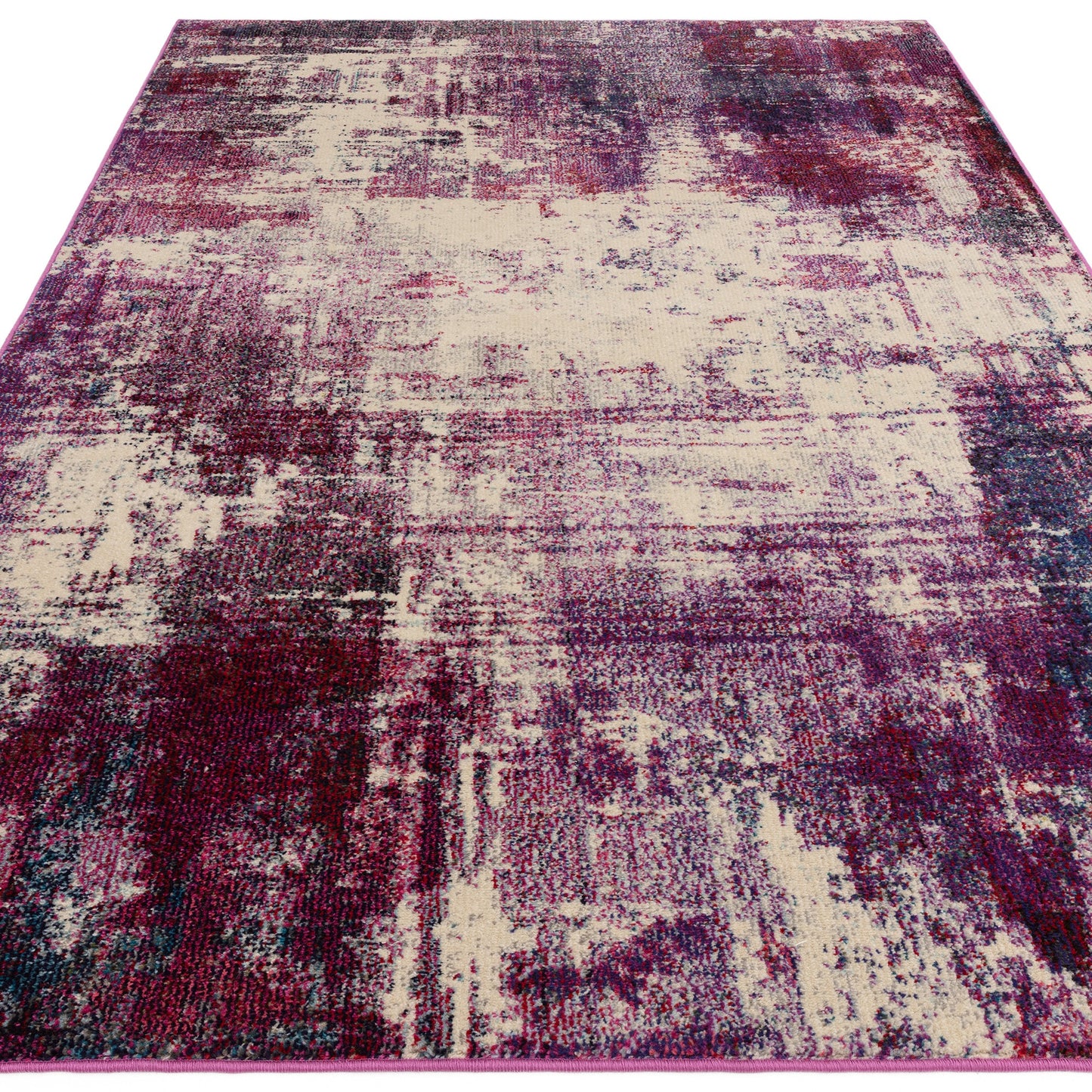 Colores Cloud Magenta Distressed Rugs in CO08 Purple