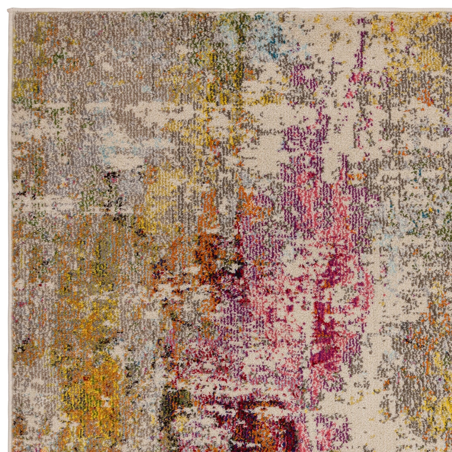 Colores Cloud Pixel Distressed Rugs in CO07 Multi