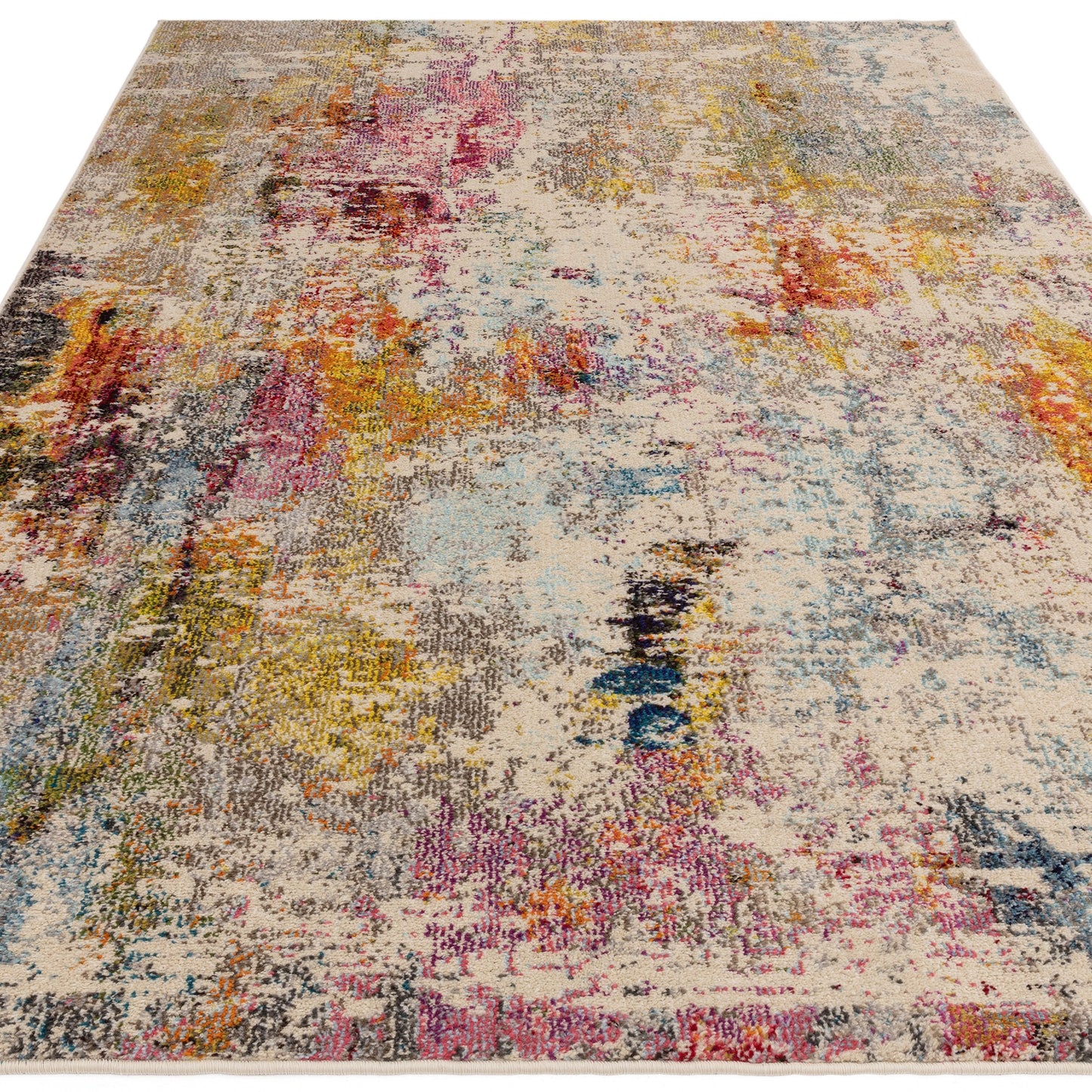 Colores Cloud Pixel Distressed Rugs in CO07 Multi