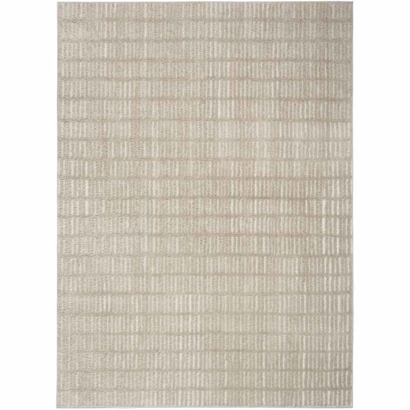 Modern Comfort MNC03 Stripe Rug by Nourison in Grey Ivory