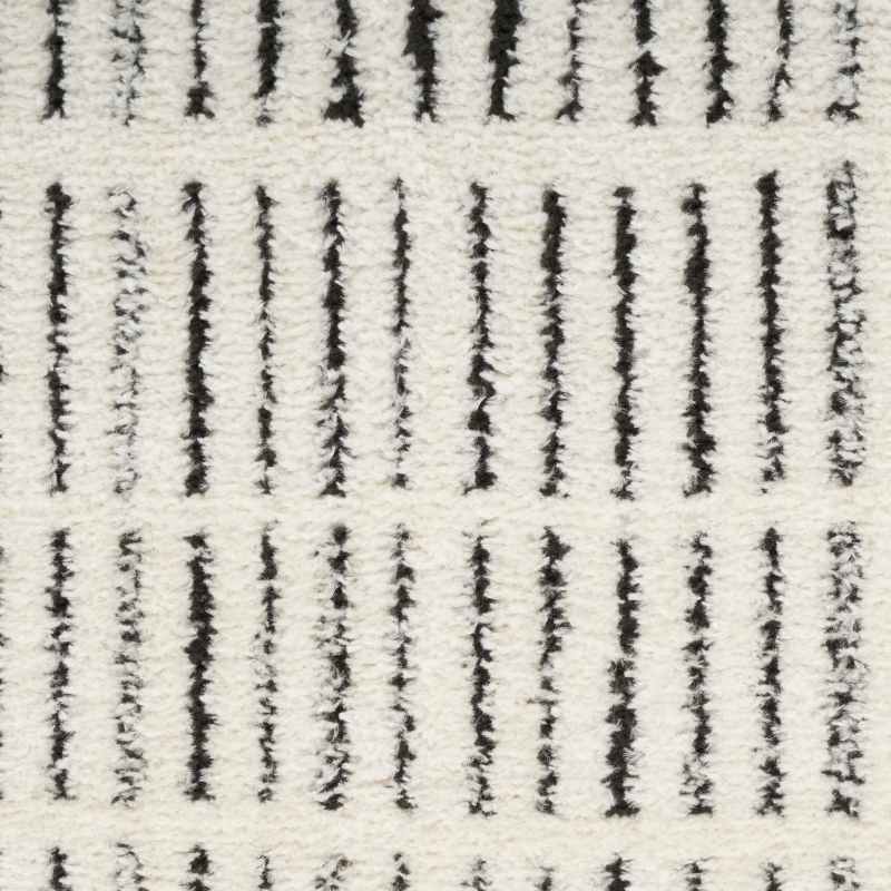 Modern Comfort MNC03 Stripe Rug by Nourison in Ivory Black