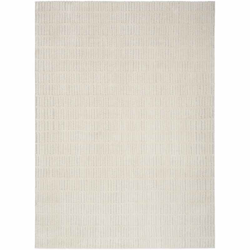 Modern Comfort MNC03 Stripe Rug by Nourison in Ivory Grey