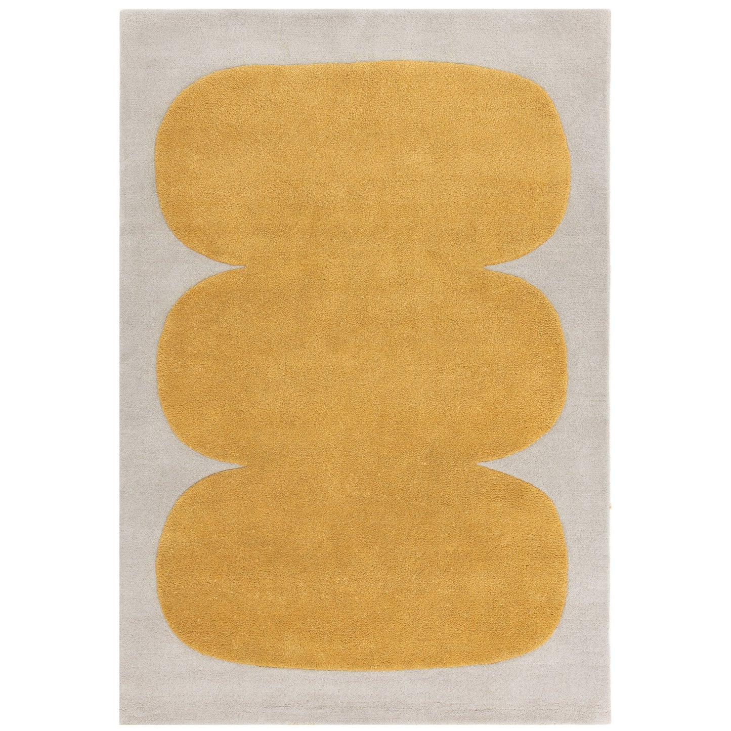 Canvas Sculpt 04 Modern Wool Abstract Rugs in Yellow
