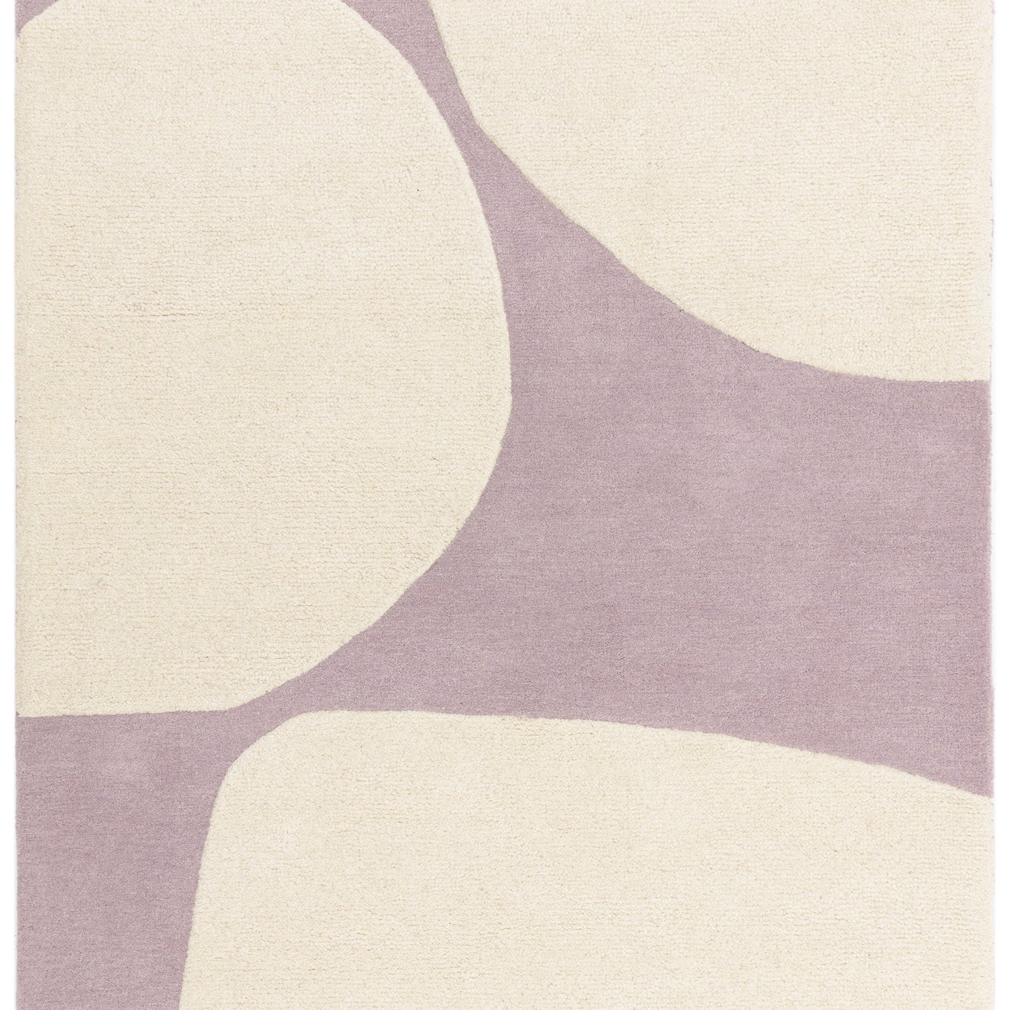Canvas Pebble 02 Modern Wool Abstract Rugs in Purple