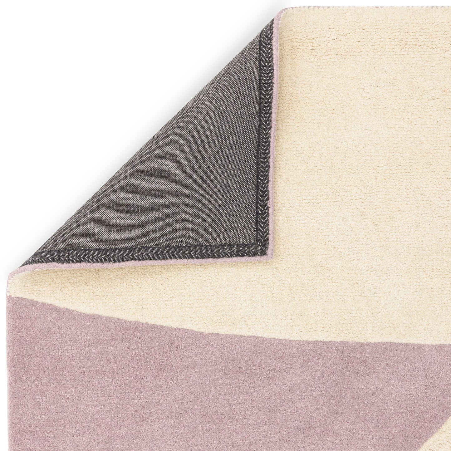 Canvas Pebble 02 Modern Wool Abstract Rugs in Purple