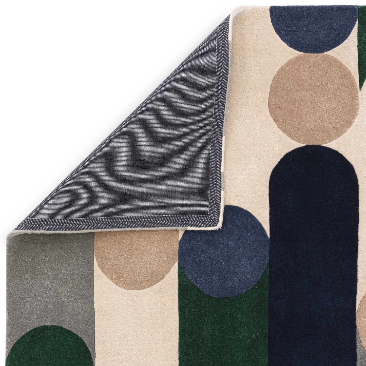 Romy Morse 08 Geometric Modern Rugs in Blue
