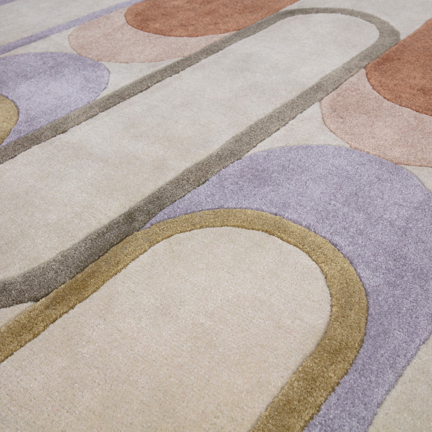 Romy Module 09 Geometric Modern Rugs in Pastel