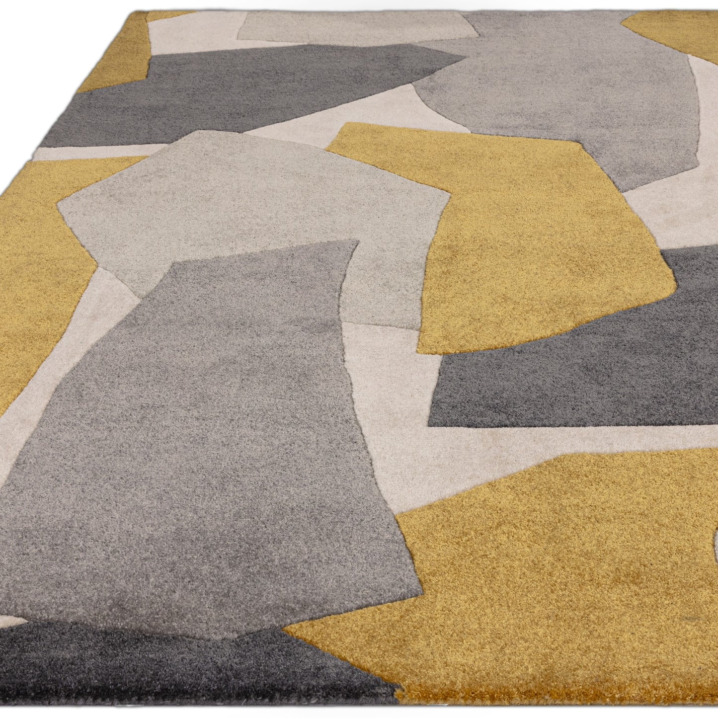 Romy Elements 10 Geometric Modern Rugs in Ochre