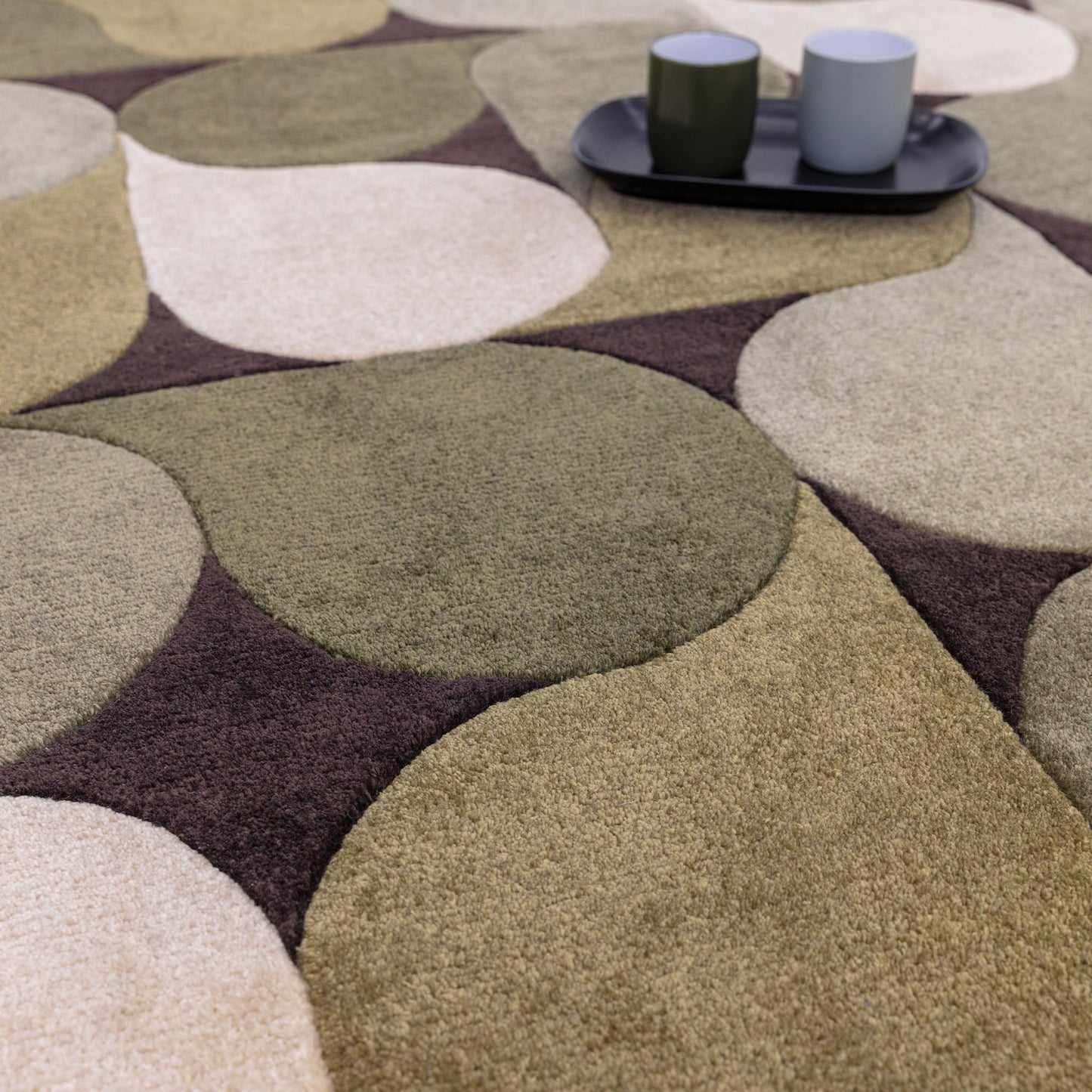 Romy Jive 15 Geometric Modern Rugs in Green